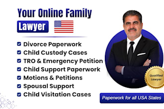 prepare court ready documents for divorce and child custody