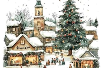do christmas themed illustration for you