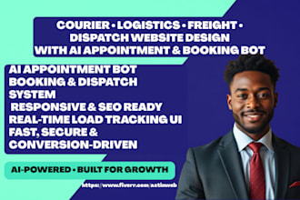 design courier logistics freight brokerages dispatch website framer web design