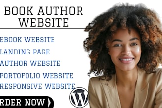 design book author website publishing website author landing page ebook website