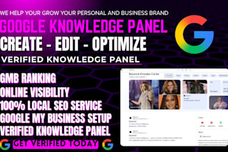 create verified google knowledge panel for individuals and brands