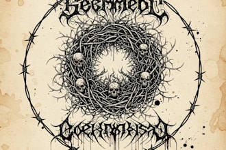 design a brutal death metal band logo