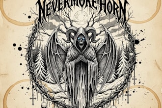 create a custom black metal logo for your band