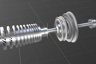 craft 3d turbomachinery,car part design,steam turbine,blender product,inlet rig