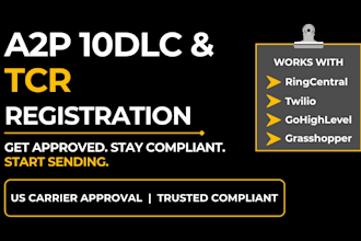 setup tcr ringcentral registration, a2p 10dlc registration, sms compliance
