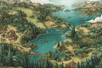 make fantasy map design map illustration fantasy map