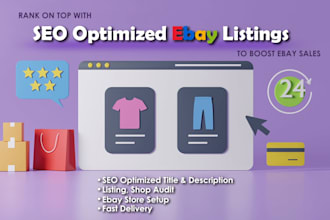 do ebay SEO optimization and sales focused product listings