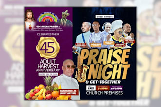 design exceptional church flyer, banner, poster, event flyer design in 3 hours
