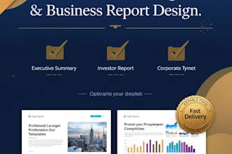 design a custom one pager or business report template professionally