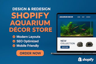 build shopify aquarium decor store redesign shopify aquarium website shopify seo