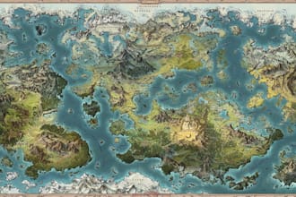 fantasy map design map illustration fantasy map