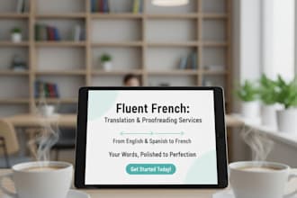 translate and proofread your texts from english or spanish to french