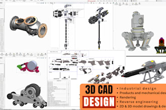 do 3d cad modeling, mechanical product design, rapid prototyping on solidworks