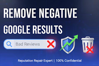 remove negative google search results and bad links