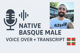 record a basque voice over and audio recording