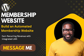 design a subscription and membership website for online courses or communities