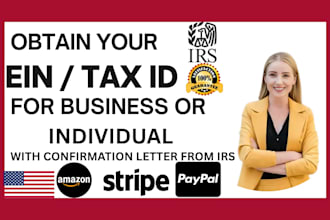 get irs ein tax id number for US, non US citizens with irs confirmation letter