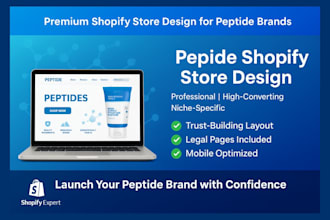 design peptide shopify store peptide website peptide store
