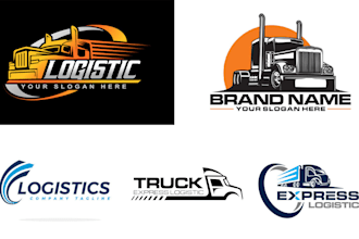 design transport, trucking and cargo logo design