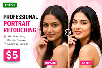 professionally retouch your portrait photos