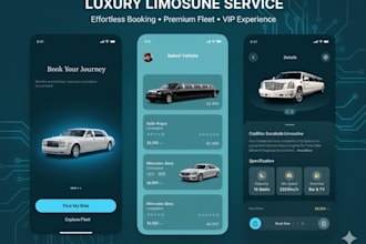 build a advanced limousine app, car rental app, chauffeur app with ai features