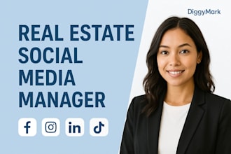 be real estate social media manager, real estate marketing, real estate leads