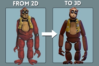 turn your 2d fnaf oc into a full 3d model