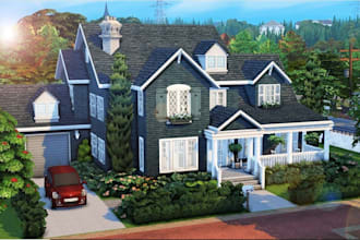 create custom realistic builds in sims 4 custom content and base game