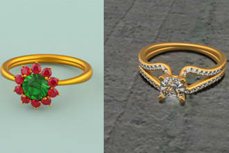 design 3d jewelry models and rendering in rhino