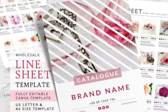 design professional sales sheet, sell sheet, product, price sheet, checklist