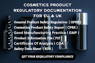 do approved eu uk compliant cpsr pif sds ifra coa cpnp and gmp test report