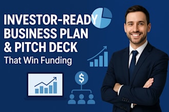 develop investor ready business plan, pitch deck, and financial plan