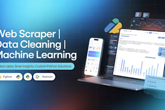 do data or web scraping, data cleaning, and machine learning for data science
