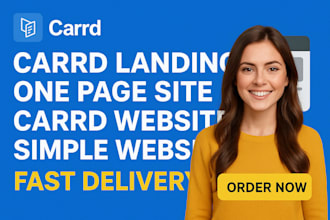 build a carrd landing one page site carrd website simple website fast delivery