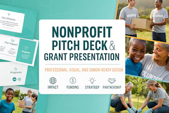 design a professional nonprofit or ngo pitch deck to attract donors and funding