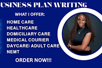 draft homecare, home health, assisted living, residential care business plans