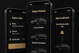 develop limousine booking app, luxury ride app, limo airline app