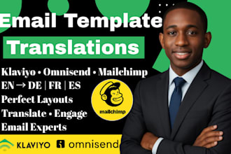 klaviyo omnisend HTML email template translations english german french spanish