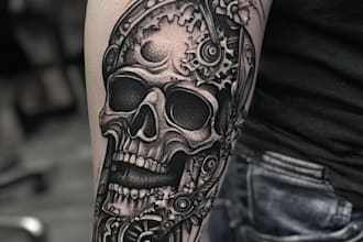 draw you a design with traditional tattoo style