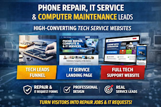 generate phone repair IT service computer maintenance leads with tech service