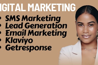 send bulk SMS marketing text message email campaign with klaviyo and getresponse