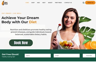build nutritionist website dietitian website health website weight loss website