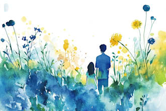 do a watercolor illustration