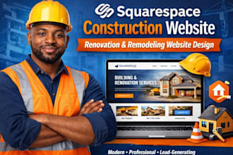 design squarespace construction website renovation website remodeling website