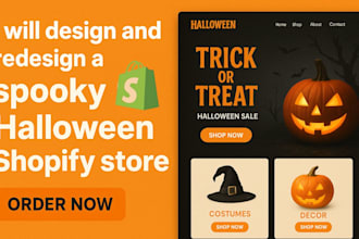 design and redesign a spooky halloween shopify store