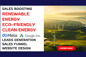 generate renewable and green tech business leads with eco friendly funnel site