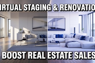 ultra realistic virtual staging and virtual renovation for real estate listings