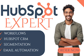 setup email marketing, hubspot CRM, automation, workflows and segmentation