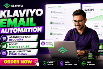 setup klaviyo email marketing automation flows abandoned cart upsell