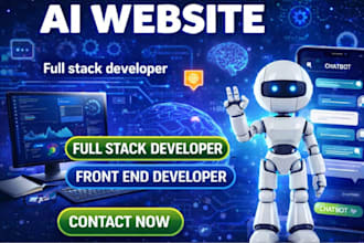 build custom ai website full stack development front end design and ai chatbot